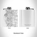 Rendered View of Cape Charles Virginia Map Engraving on 6oz Stainless Steel Flask in White
