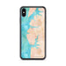 Custom Cape Charles Virginia Map Phone Case in Watercolor