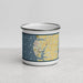 Front View Custom Cape Charles Virginia Map Enamel Mug in Woodblock