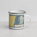 Right View Custom Cape Charles Virginia Map Enamel Mug in Woodblock