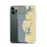 Custom Cape Charles Virginia Map Phone Case in Woodblock on Table with Laptop and Plant
