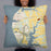 Person holding 22x22 Custom Cape Charles Virginia Map Throw Pillow in Woodblock