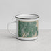 Left View Custom Cape Cod Massachusetts Map Enamel Mug in Afternoon