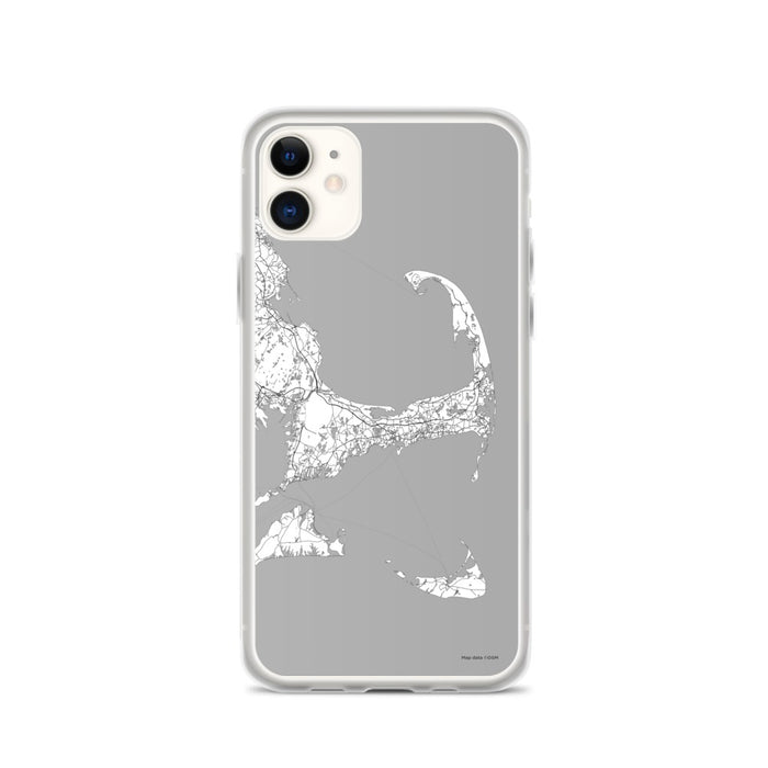 Custom iPhone 11 Cape Cod Massachusetts Map Phone Case in Classic