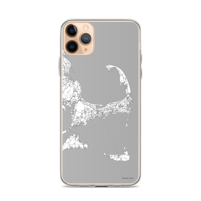 Custom iPhone 11 Pro Max Cape Cod Massachusetts Map Phone Case in Classic