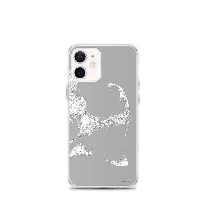 Custom iPhone 12 mini Cape Cod Massachusetts Map Phone Case in Classic