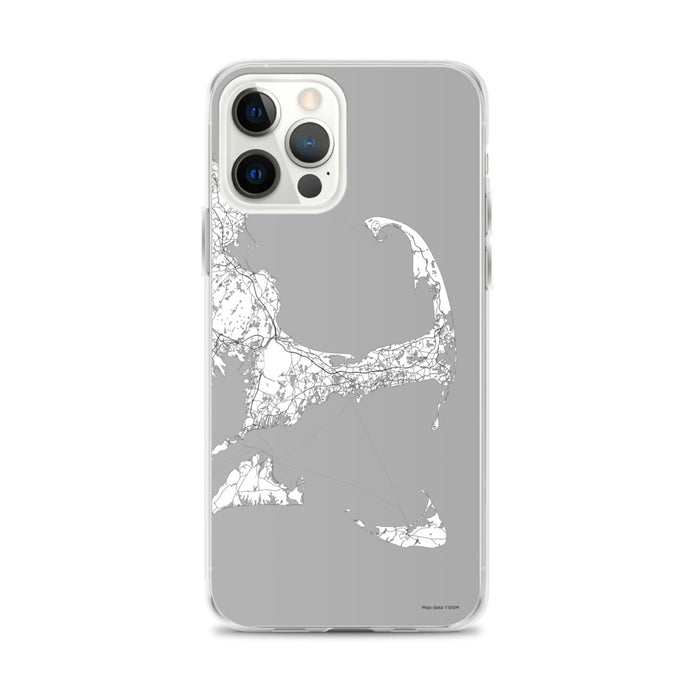 Custom iPhone 12 Pro Max Cape Cod Massachusetts Map Phone Case in Classic