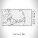 Rendered View of Cape Cod Massachusetts Map Engraving on 17oz Stainless Steel Insulated Cola Bottle in White