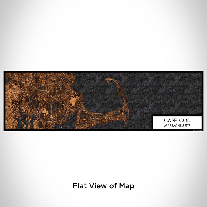 Flat View of Map Custom Cape Cod Massachusetts Map Enamel Mug in Ember