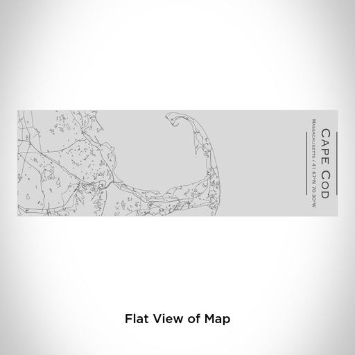 Rendered View of Cape Cod Massachusetts Map Engraving on 10oz Stainless Steel Insulated Cup with Sipping Lid