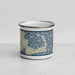 Front View Custom Cape Cod Massachusetts Map Enamel Mug in Woodblock