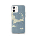 Custom iPhone 12 Cape Cod Massachusetts Map Phone Case in Woodblock
