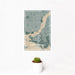 12x18 Cape Coral Florida Map Print Portrait Orientation in Afternoon Style With Small Cactus Plant in White Planter