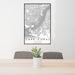 24x36 Cape Coral Florida Map Print Portrait Orientation in Classic Style Behind 2 Chairs Table and Potted Plant