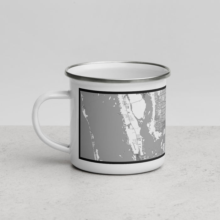 Left View Custom Cape Coral Florida Map Enamel Mug in Classic