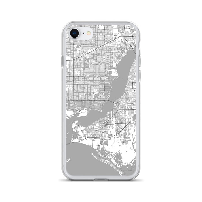 Custom Cape Coral Florida Map iPhone SE Phone Case in Classic