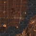 Cape Coral Florida Map Print in Ember Style Zoomed In Close Up Showing Details