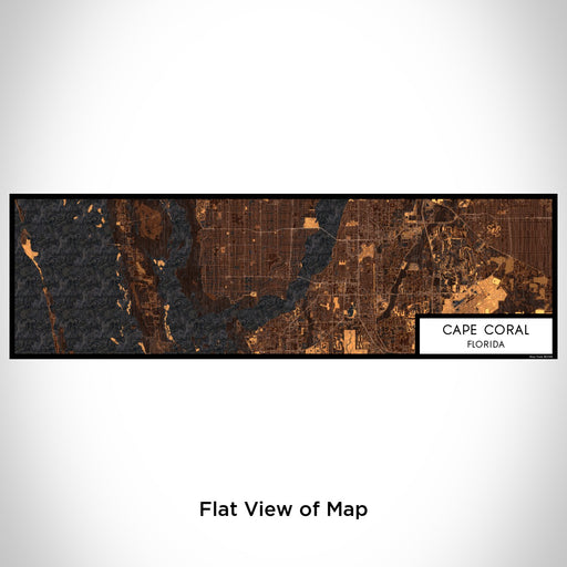 Flat View of Map Custom Cape Coral Florida Map Enamel Mug in Ember