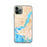 Custom Cape Coral Florida Map Phone Case in Watercolor