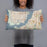 Person holding 20x12 Custom Cape Coral Florida Map Throw Pillow in Woodblock