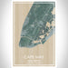 Cape May New Jersey Map Print Portrait Orientation in Afternoon Style With Shaded Background