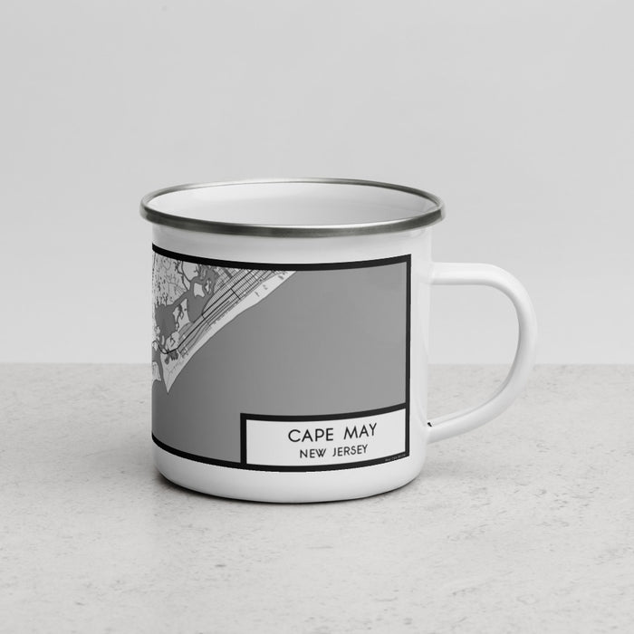 Right View Custom Cape May New Jersey Map Enamel Mug in Classic