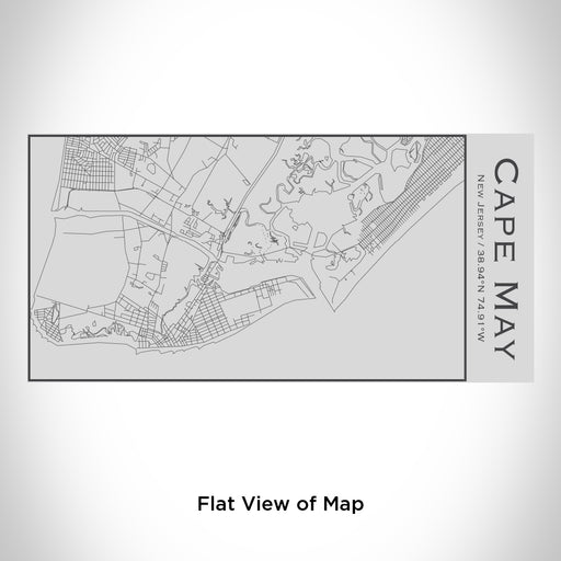 Rendered View of Cape May New Jersey Map Engraving on 17oz Stainless Steel Insulated Cola Bottle