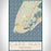 Cape May New Jersey Map Print Portrait Orientation in Woodblock Style With Shaded Background