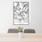 24x36 Capitol Peak Colorado Map Print Portrait Orientation in Classic Style Behind 2 Chairs Table and Potted Plant