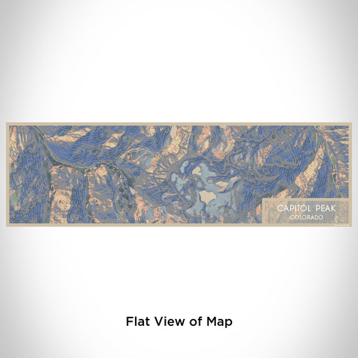 Flat View of Map Custom Capitol Peak Colorado Map Enamel Mug in Afternoon