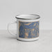 Left View Custom Capitol Peak Colorado Map Enamel Mug in Afternoon