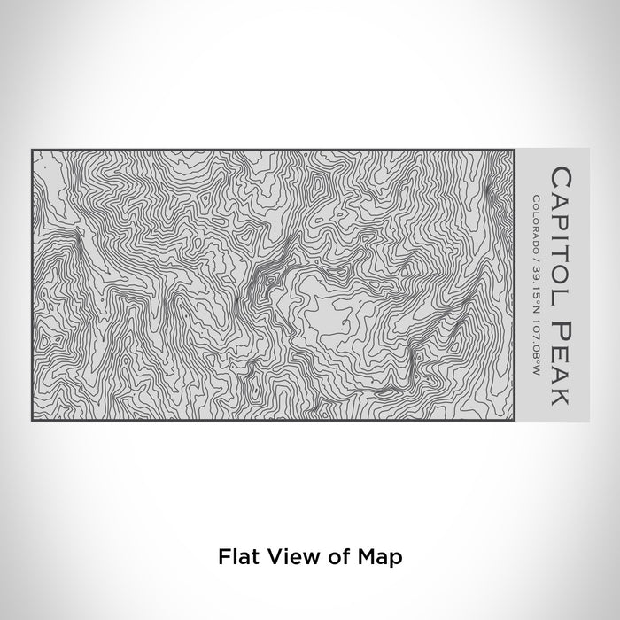 Rendered View of Capitol Peak Colorado Map Engraving on 17oz Stainless Steel Insulated Cola Bottle
