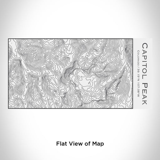 Rendered View of Capitol Peak Colorado Map Engraving on 17oz Stainless Steel Insulated Cola Bottle in White