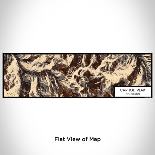 Flat View of Map Custom Capitol Peak Colorado Map Enamel Mug in Ember