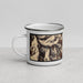 Left View Custom Capitol Peak Colorado Map Enamel Mug in Ember
