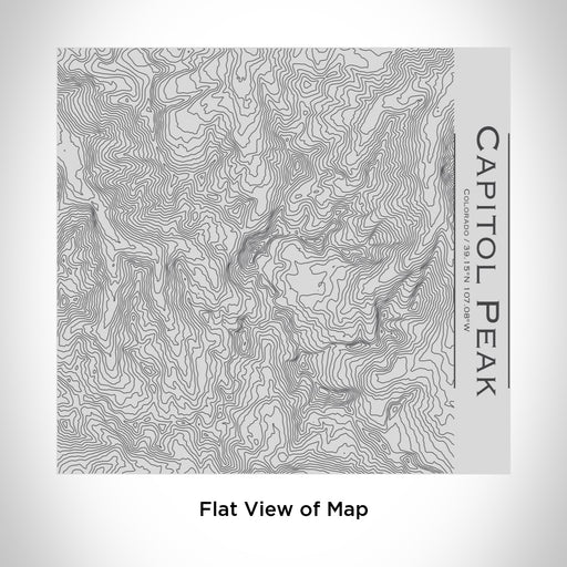 Rendered View of Capitol Peak Colorado Map Engraving on 17oz Stainless Steel Insulated Tumbler