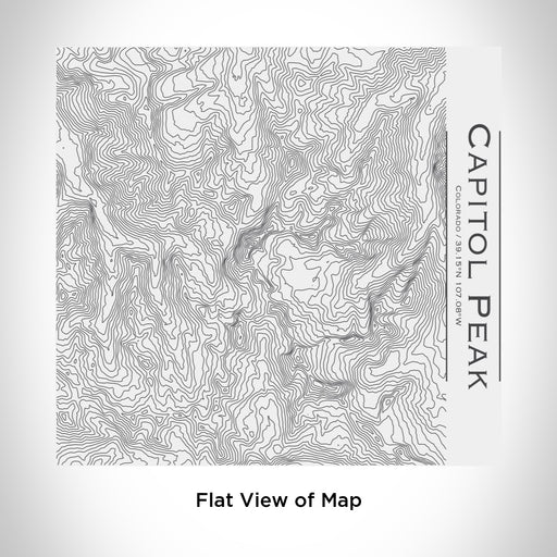 Rendered View of Capitol Peak Colorado Map Engraving on 17oz Stainless Steel Insulated Tumbler in White