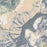 Capitol Peak Colorado Map Print in Woodblock Style Zoomed In Close Up Showing Details