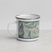 Left View Custom Capitol Peak Colorado Map Enamel Mug in Woodblock
