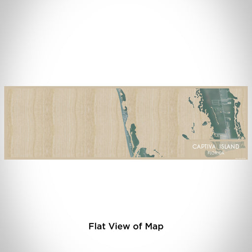 Flat View of Map Custom Captiva Island Florida Map Enamel Mug in Afternoon