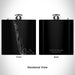 Rendered View of Captiva Island Florida Map Engraving on 6oz Stainless Steel Flask in Black