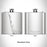 Rendered View of Captiva Island Florida Map Engraving on 6oz Stainless Steel Flask