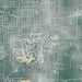Carbondale Illinois Map Print in Afternoon Style Zoomed In Close Up Showing Details