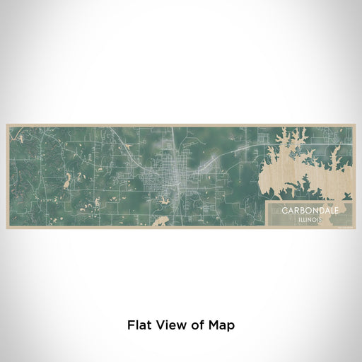 Flat View of Map Custom Carbondale Illinois Map Enamel Mug in Afternoon