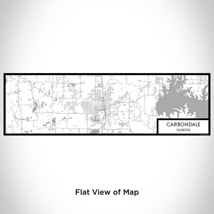 Flat View of Map Custom Carbondale Illinois Map Enamel Mug in Classic