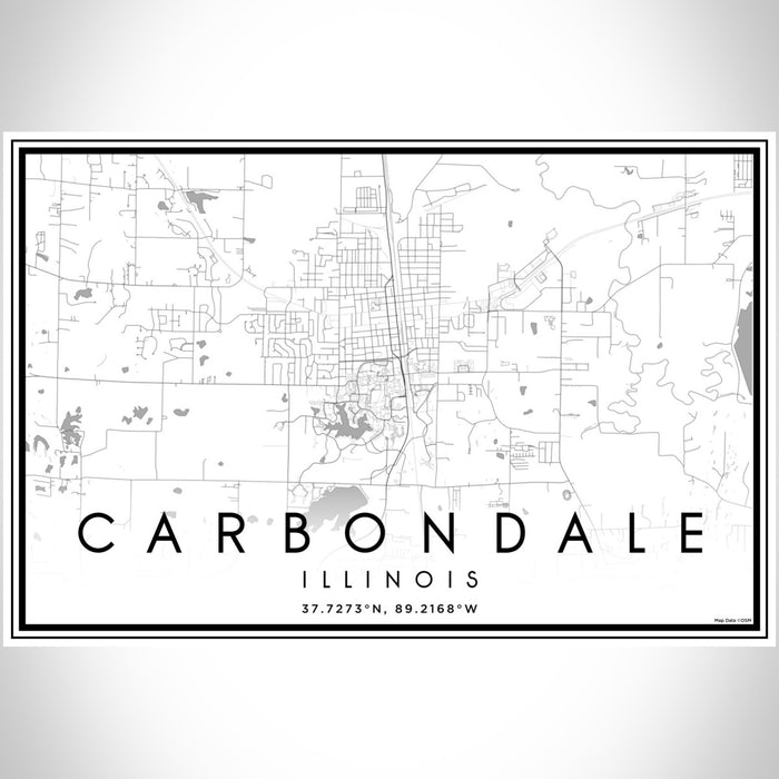 Carbondale - Illinois Map Print in Classic — JACE Maps