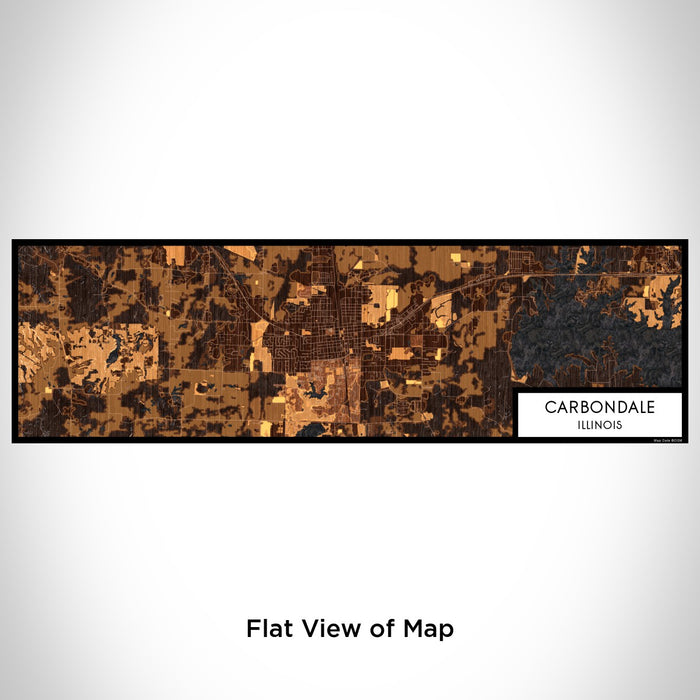 Flat View of Map Custom Carbondale Illinois Map Enamel Mug in Ember