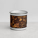 Front View Custom Carbondale Illinois Map Enamel Mug in Ember
