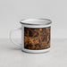 Left View Custom Carbondale Illinois Map Enamel Mug in Ember