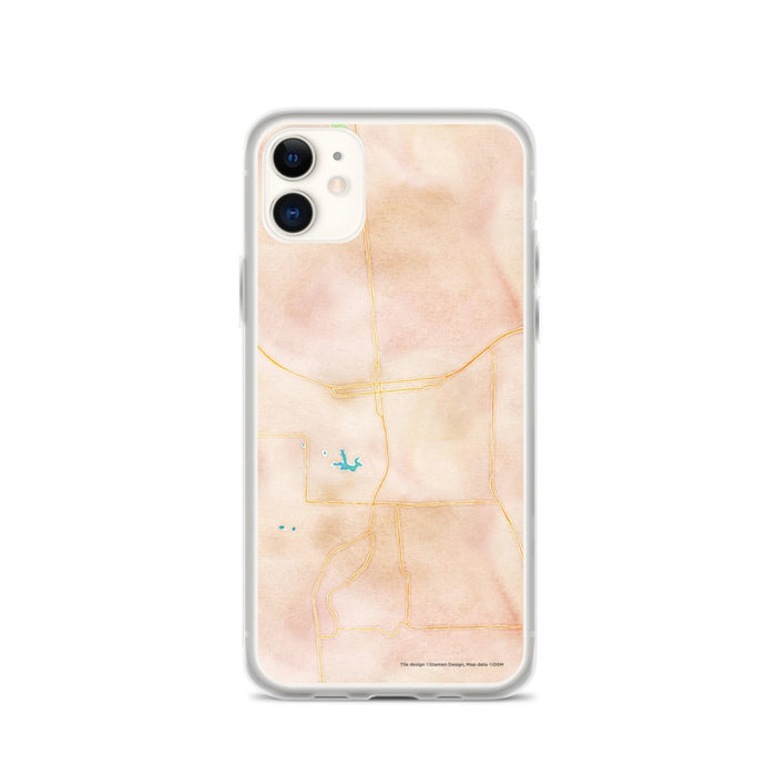 Custom Carbondale Illinois Map Phone Case in Watercolor